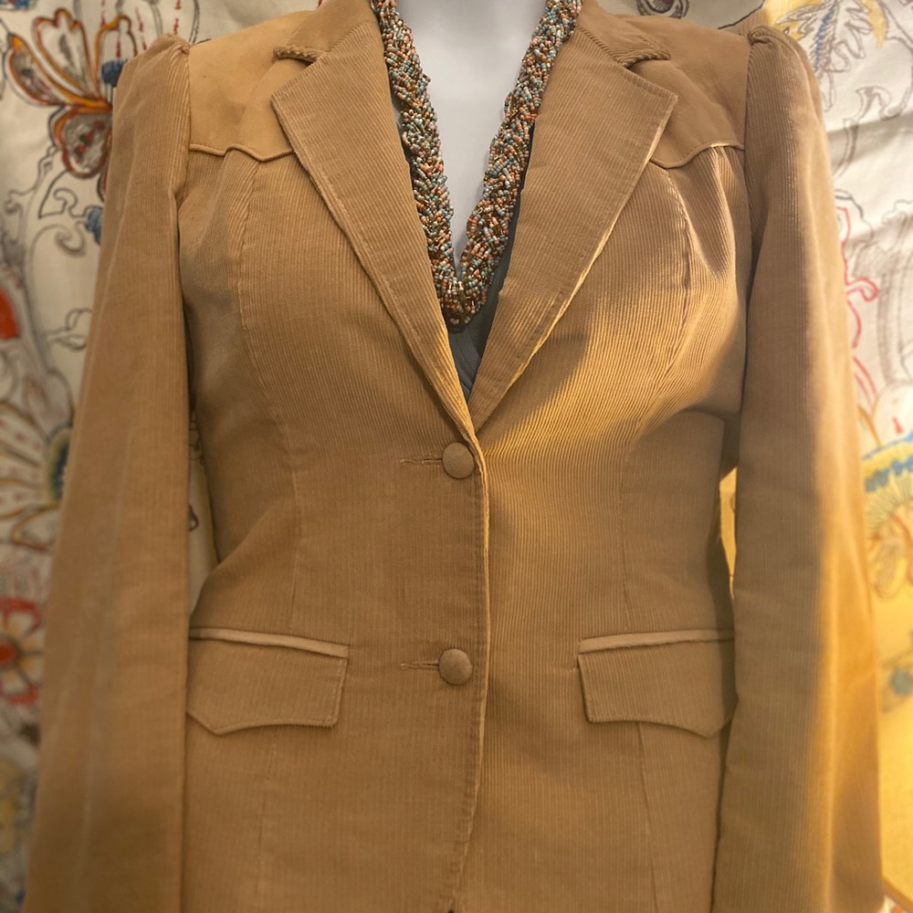 Corduroy/ Suede vintage tan  western  jacket